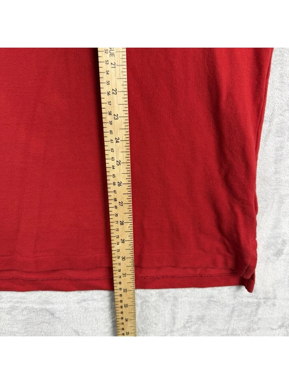 Polo Ralph Lauren Men’s Large Red Pique Polo Shirt Blue Pony Logo Preppy Classic